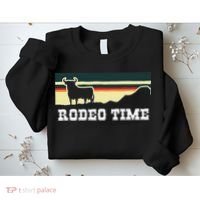 Rodeo Time Cowboy Wild West Cow Horseman Ranch Lasso Boots Sweatshirt thumb 2