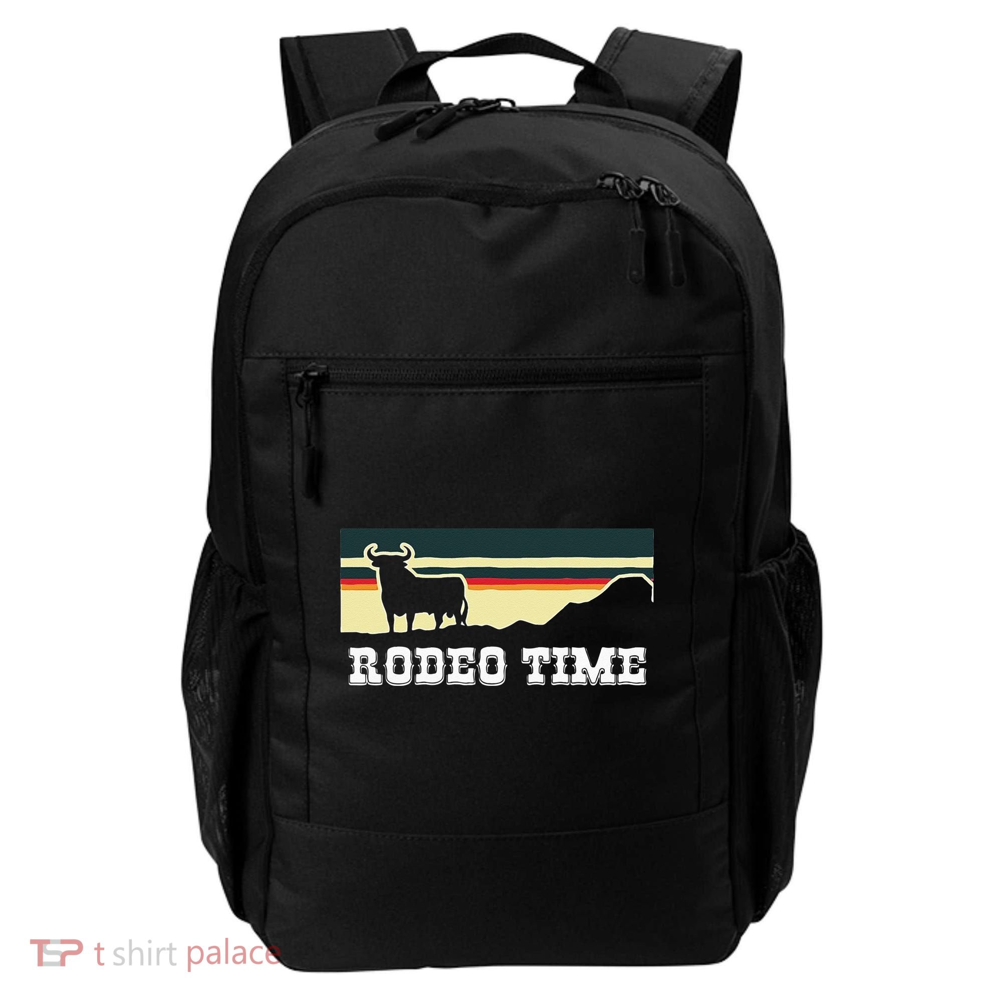 Rodeo Time Cowboy Wild West Cow Horseman Ranch Lasso Boots Backpack