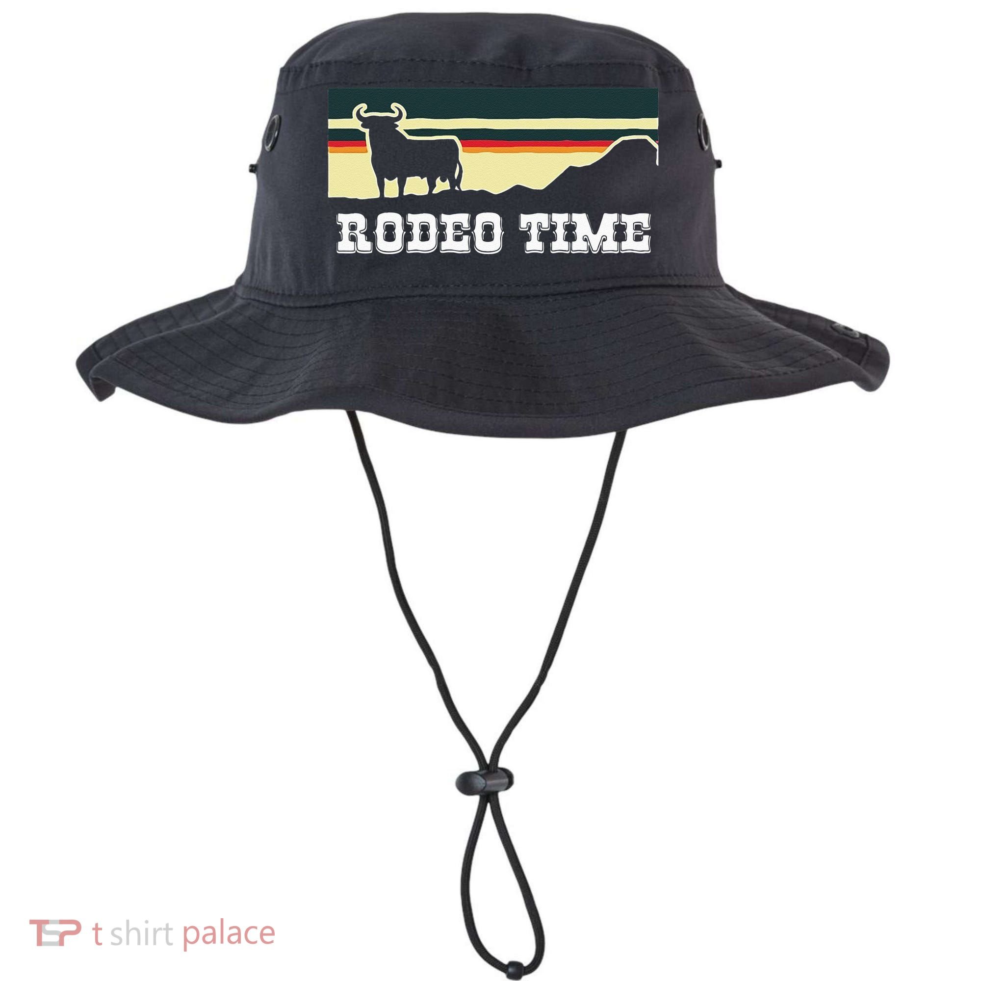 Rodeo Time Cowboy Wild West Cow Horseman Ranch Lasso Boots Bucket Hat