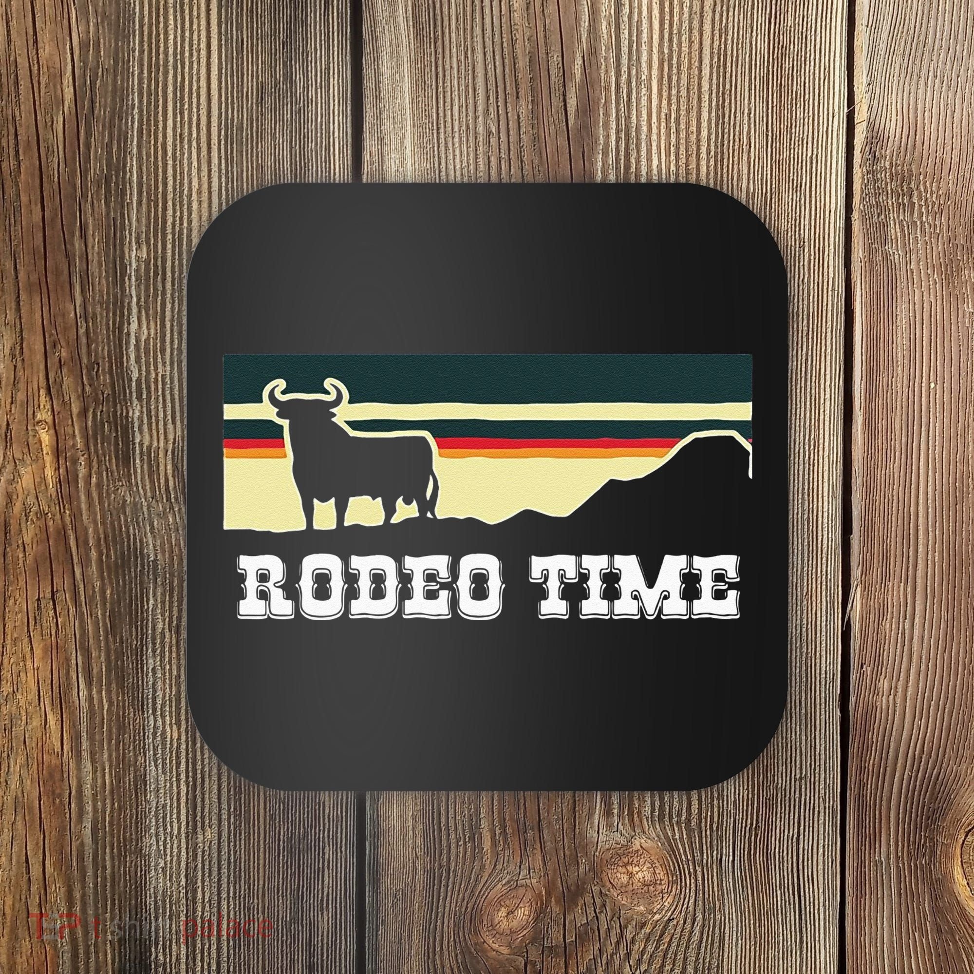 Rodeo Time Cowboy Wild West Cow Horseman Ranch Lasso Boots Coaster