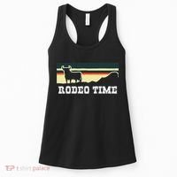 Rodeo Time Cowboy Wild West Cow Horseman Ranch Lasso Boots Women's Tank Top thumb 0