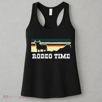 Rodeo Time Cowboy Wild West Cow Horseman Ranch Lasso Boots Women's Tank Top thumb 3