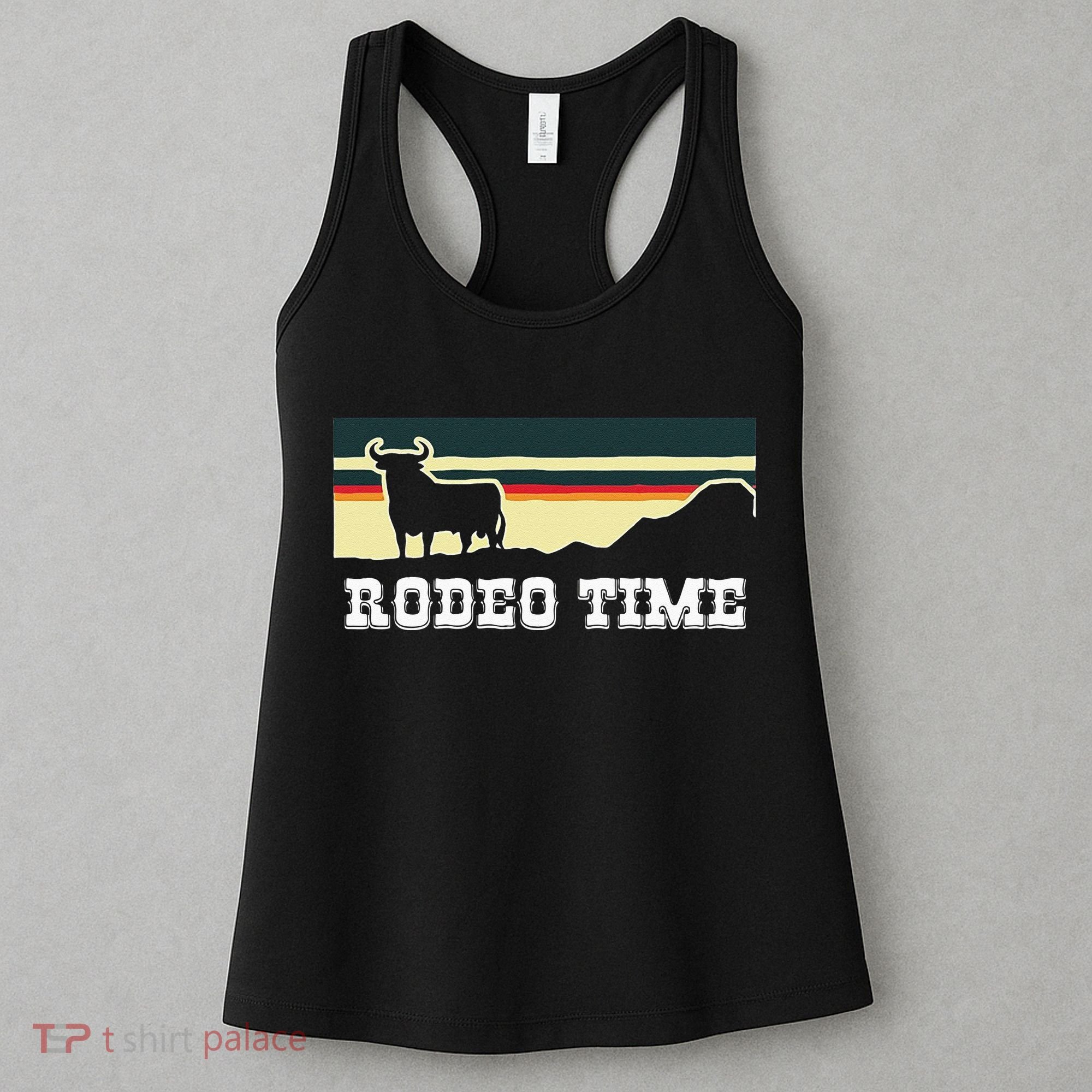 Rodeo Time Cowboy Wild West Cow Horseman Ranch Lasso Boots Women's Tank Top