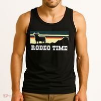 Rodeo Time Cowboy Wild West Cow Horseman Ranch Lasso Boots Tank Top thumb 3