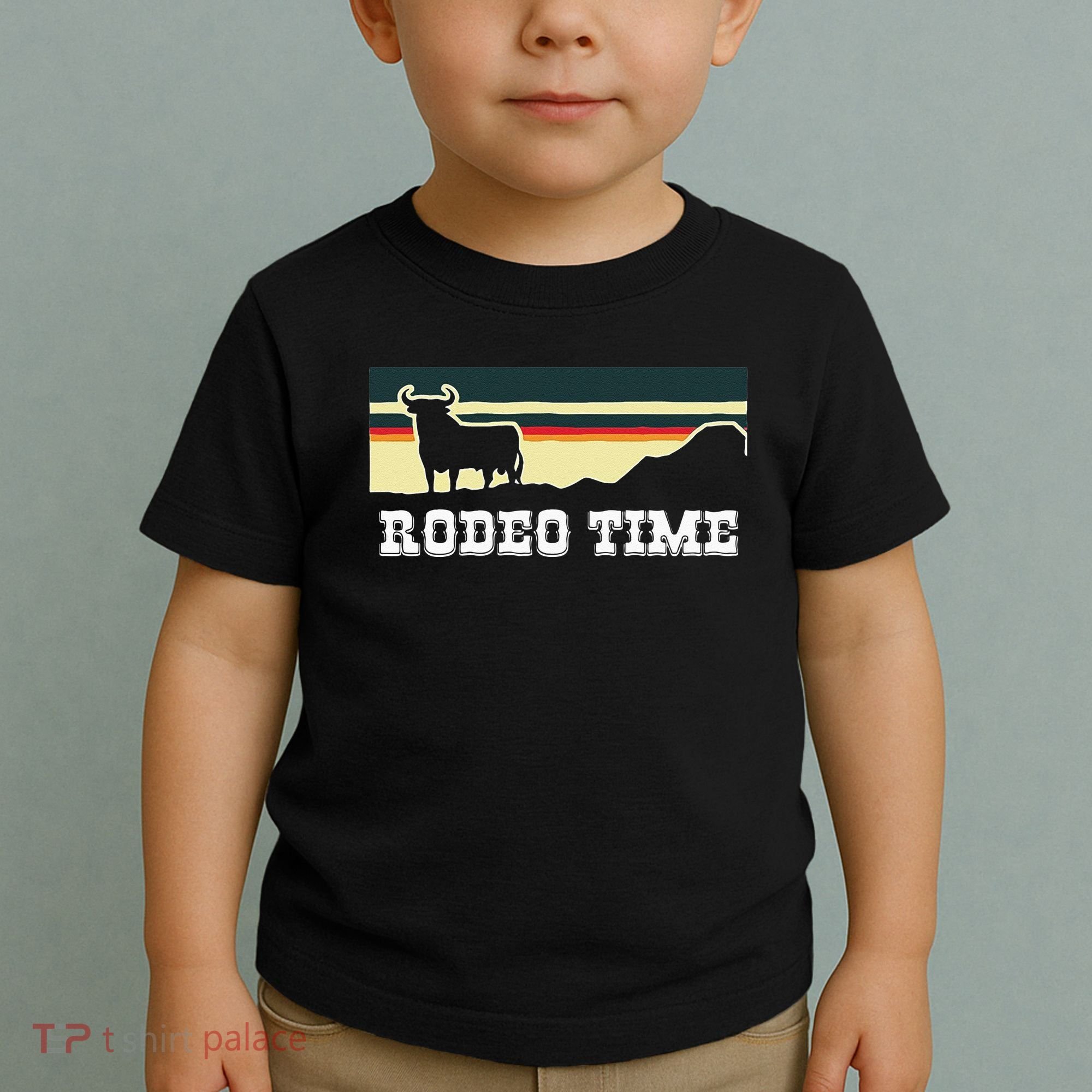 Rodeo Time Cowboy Wild West Cow Horseman Ranch Lasso Boots Toddler T-Shirt