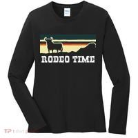 Rodeo Time Cowboy Wild West Cow Horseman Ranch Lasso Boots Women's Long Sleeve Shirt thumb 0