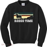 Rodeo Time Cowboy Wild West Cow Horseman Ranch Lasso Boots Kids Sweatshirt thumb 0