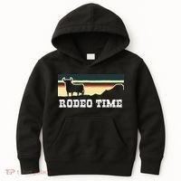 Rodeo Time Cowboy Wild West Cow Horseman Ranch Lasso Boots Kids Hoodie thumb 0