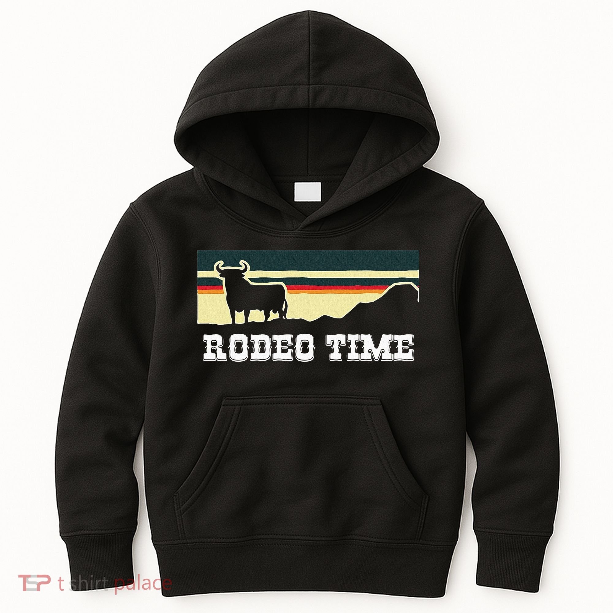 Rodeo Time Cowboy Wild West Cow Horseman Ranch Lasso Boots Kids Hoodie