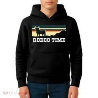 Rodeo Time Cowboy Wild West Cow Horseman Ranch Lasso Boots Kids Hoodie thumb 4