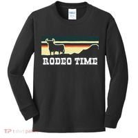 Rodeo Time Cowboy Wild West Cow Horseman Ranch Lasso Boots Kids Long Sleeve Shirt thumb 0