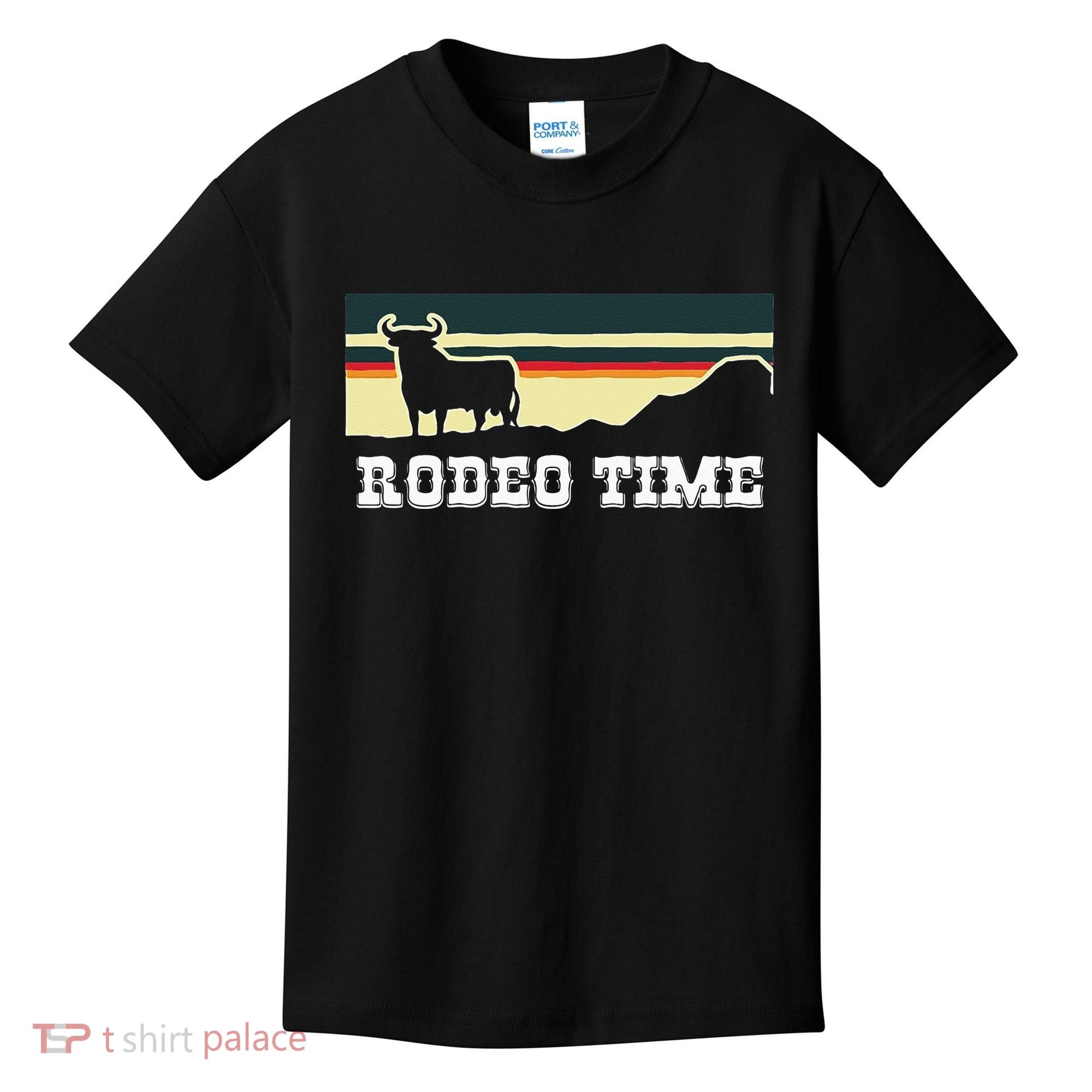 Rodeo Time Cowboy Wild West Cow Horseman Ranch Lasso Boots Kids T-Shirt