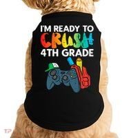 Ready To Crush 4th Grade Fourth Video Gamer First Day Boys Doggie Tank thumb 0