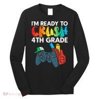 Ready To Crush 4th Grade Fourth Video Gamer First Day Boys Long Sleeve Shirt thumb 0