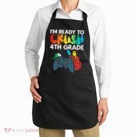 Ready To Crush 4th Grade Fourth Video Gamer First Day Boys Apron thumb 2