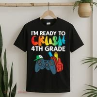 Ready To Crush 4th Grade Fourth Video Gamer First Day Boys T-Shirt thumb 2