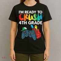 Ready To Crush 4th Grade Fourth Video Gamer First Day Boys T-Shirt thumb 4