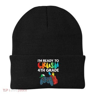 Ready To Crush 4th Grade Fourth Video Gamer First Day Boys Beanie