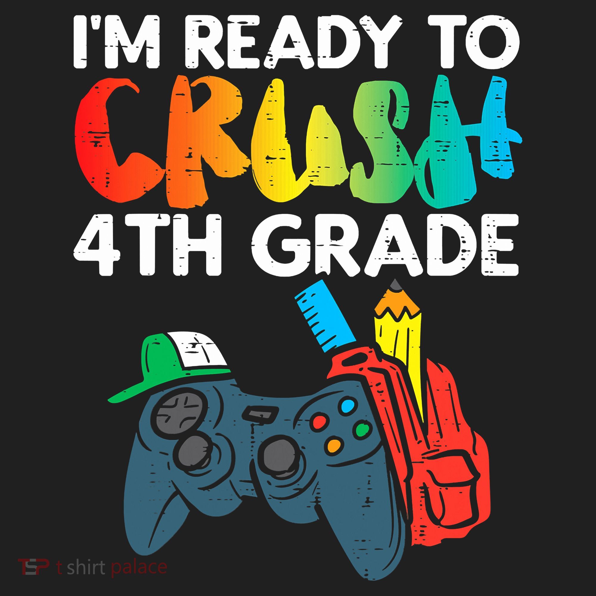 Ready To Crush 4th Grade Fourth Video Gamer First Day Boys Beanie