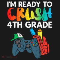 Ready To Crush 4th Grade Fourth Video Gamer First Day Boys Coaster thumb 2