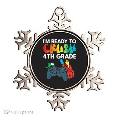 Ready To Crush 4th Grade Fourth Video Gamer First Day Boys Ornament