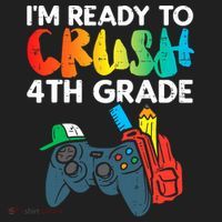 Ready To Crush 4th Grade Fourth Video Gamer First Day Boys Hat thumb 2