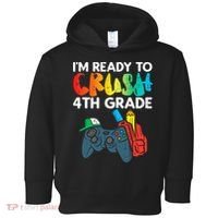 Ready To Crush 4th Grade Fourth Video Gamer First Day Boys Toddler Hoodie thumb 0