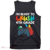 Ready To Crush 4th Grade Fourth Video Gamer First Day Boys Tank Top thumb 0