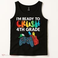 Ready To Crush 4th Grade Fourth Video Gamer First Day Boys Tank Top thumb 2