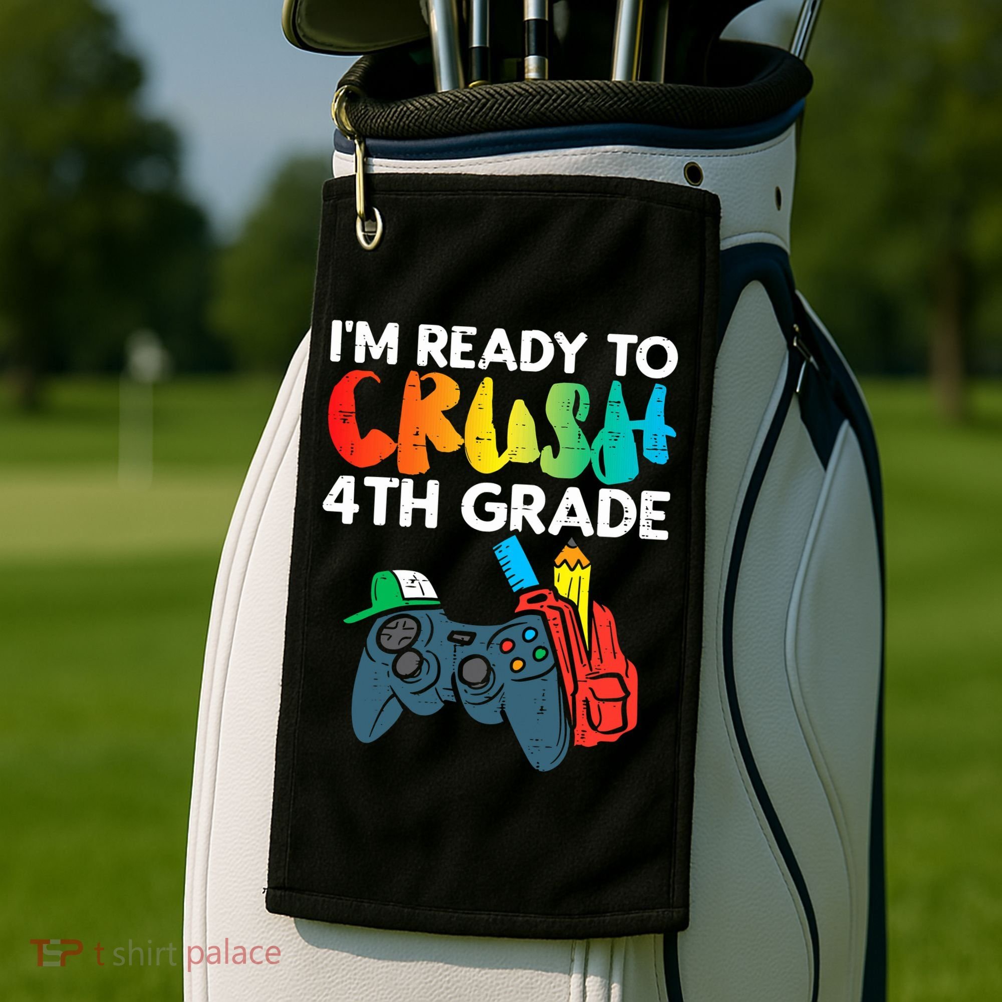 Ready To Crush 4th Grade Fourth Video Gamer First Day Boys Golf Towel