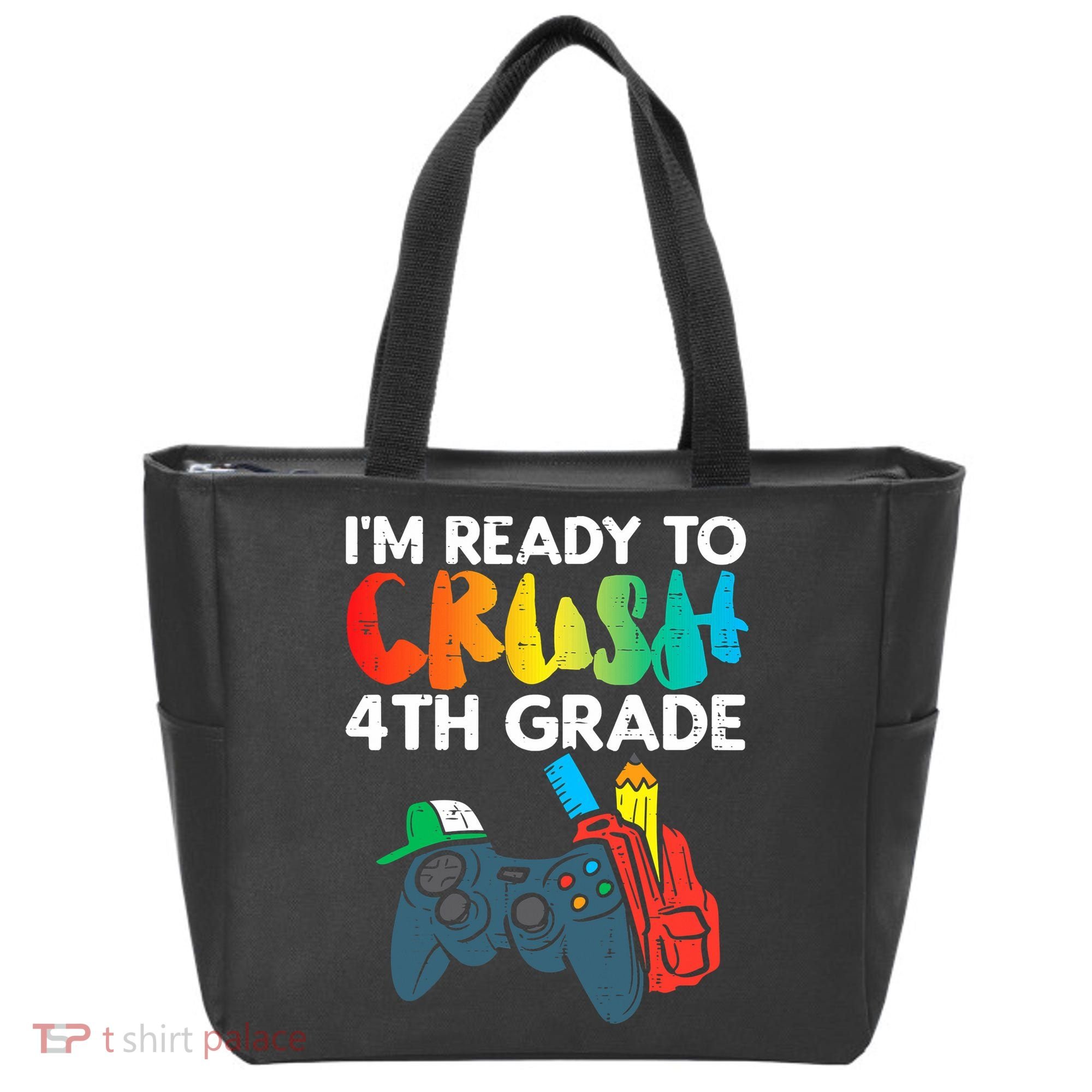 Ready To Crush 4th Grade Fourth Video Gamer First Day Boys Tote Bag