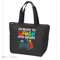 Ready To Crush 4th Grade Fourth Video Gamer First Day Boys Tote Bag thumb 3