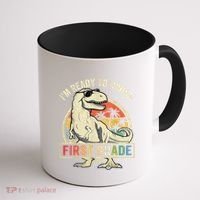Ready To Crush First Grade 1st Day Of School Dinosaur Coffee Mug thumb 1