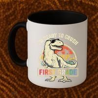 Ready To Crush First Grade 1st Day Of School Dinosaur Coffee Mug thumb 2