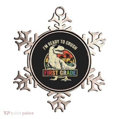 Ready To Crush First Grade 1st Day Of School Dinosaur Ornament