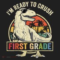 Ready To Crush First Grade 1st Day Of School Dinosaur Hat thumb 2