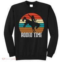 Rodeo Time Cowboy Wranglers Bucking Horse Retro Sunset Sweatshirt thumb 0