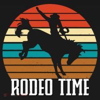 Rodeo Time Cowboy Wranglers Bucking Horse Retro Sunset Women's Hoodie thumb 2
