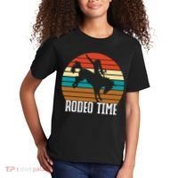 Rodeo Time Cowboy Wranglers Bucking Horse Retro Sunset Kids T-Shirt thumb 2