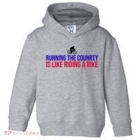 Running The Country Is Like Riding A Bike Joe Biden Funny Toddler Hoodie thumb 0
