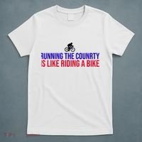 Running The Country Is Like Riding A Bike Joe Biden Funny T-Shirt thumb 5