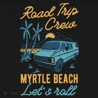 Road Trip Crew Myrtle Beach Lets Roll Matching Group Vannin Gift Women's Hoodie thumb 2