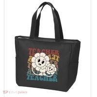 Retro Teacher Cute Gift Sunflower Heart Tote Bag thumb 3