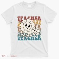 Retro Teacher Cute Gift Sunflower Heart T-Shirt thumb 0