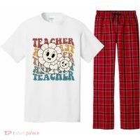 Retro Teacher Cute Gift Sunflower Heart Pajama Set thumb 0
