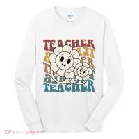 Retro Teacher Cute Gift Sunflower Heart Tall Long Sleeve Shirt thumb 0