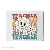 Retro Teacher Cute Gift Sunflower Heart Mousepad thumb 0