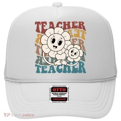 Retro Teacher Cute Gift Sunflower Heart Hat