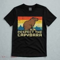Respect The Capybara Retro Capy Rodent Animal Women T-Shirt thumb 5