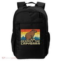 Respect The Capybara Retro Capy Rodent Animal Women Backpack thumb 0